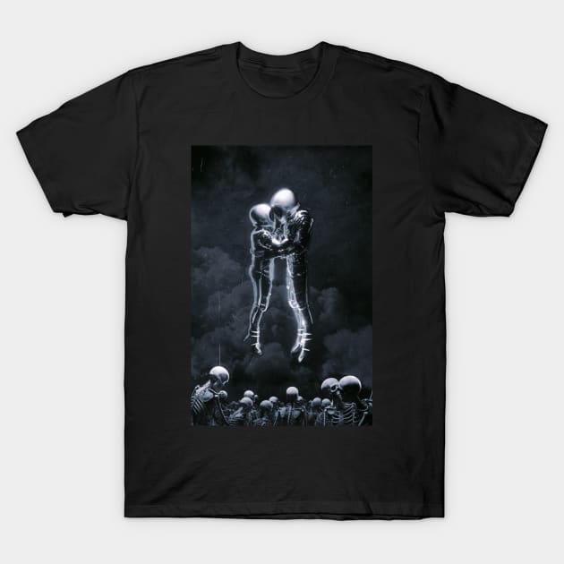 Voided Bonds: Astronauts and the Sublime Silence of Skeletons T-Shirt by SeamlessOo